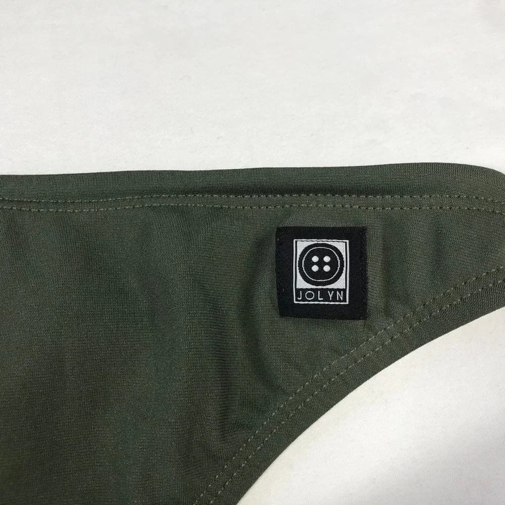 Jolyn Europe Olive Green Bikini Bottom M &Left On Friday Colorblock High Waist S